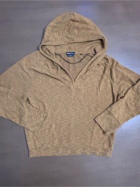 Prana Heathered mustardBrown Hooded Sweater